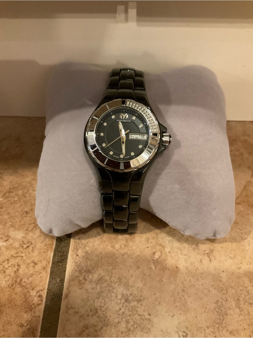 Technomarine Black Ceramic diamond watch - Picture 2 of 5